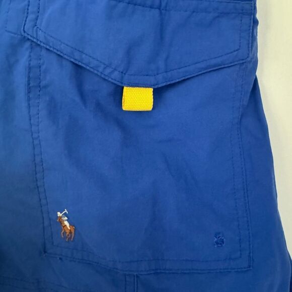 Polo Ralph Lauren Blue Cargo Drawstring Swim Trunks Size Large - Picture 3 of 8